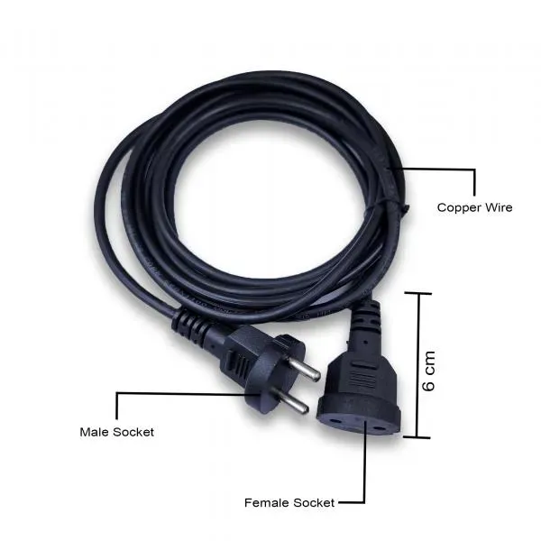 Multybyte Power Cable Extension Cord 5m 2 Pin